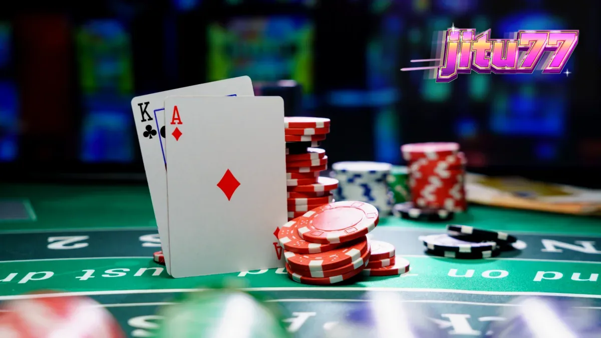 Suasana meja Blackjack Live dari Amusnet